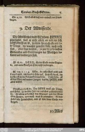 9. Der Allwissende.