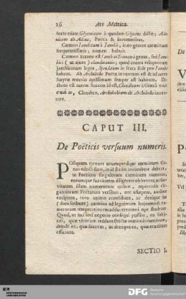 Caput III. De Poëticis versuum numeris.