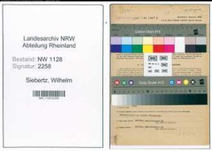 Entnazifizierung Wilhelm Siebertz , geb. 08.05.1902 (Polizist)