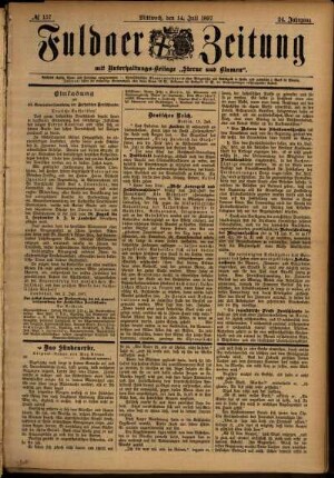 Ausgabe vom Mittwoch, den 14. Juli 1897.