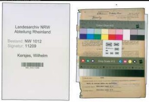 Entnazifizierung Wilhelm Kersjes , geb. 04.03.1903 (Gutsverwalter)