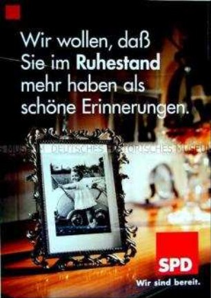 Wahlplakat der SPD zum Bundestagswahlkampf 1998