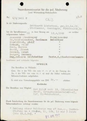 Liebetanz, Gotthardt