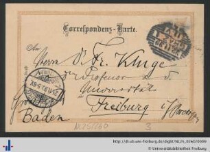 Briefkarte, 22.11.1899