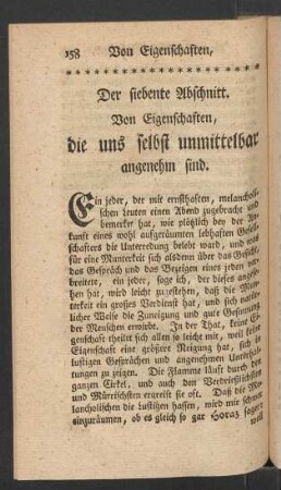 Der siebente Abschnitt. Von Eigenschaften, die uns selbst unmittelbar angenehm sind