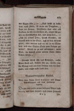 Neununddreyzigstes Kapitel. Wie's dem Ritter Don Quixote und seinem Schildknappen auf dem Heimwege ergieng.