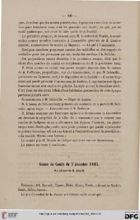 Séance du Comité du 7 décembre 1863