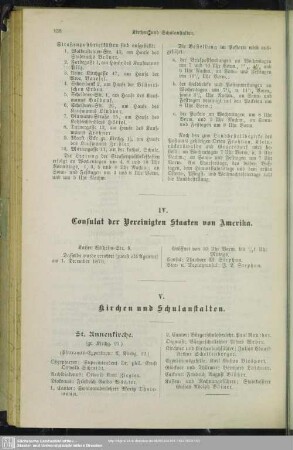 V. Kirchen und Schulanstalten