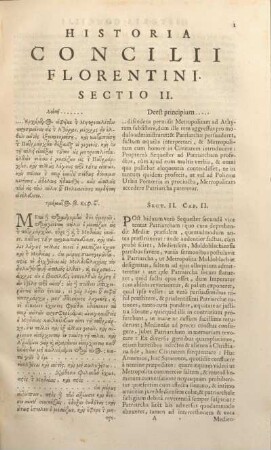 Historia Concilii Florentini Sectio II.
