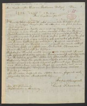 Brief an Ludwig van Beethoven : o.D. [1821 oder 1822, ermittelt lt. Edition]