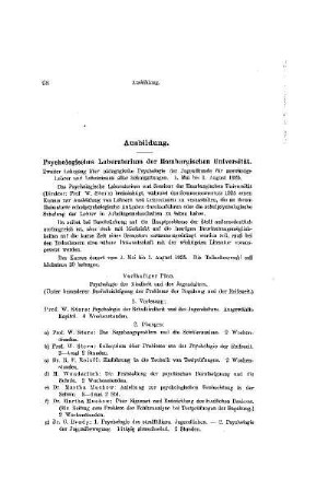 Ausbildung