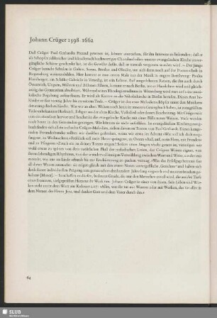 Johann Crüger 1598-1662