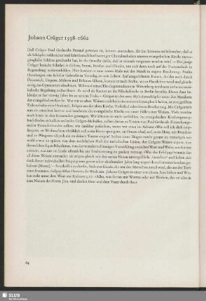 Johann Crüger 1598-1662