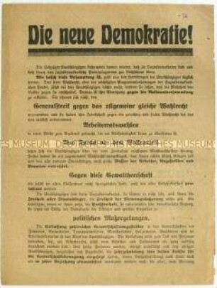 Flugblatt der Leipziger SPD gegen die USPD