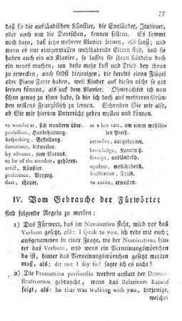 IV. Vom Gebrauch der Fürwörter