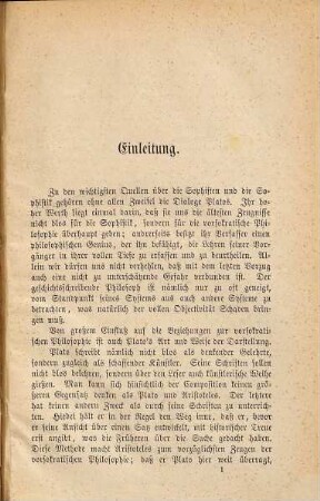 Beiträge zur vorsokratischen Philosophie aus Plato, 1. Die Sophisten