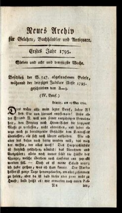 Sieben und acht und dreyssigste Woche