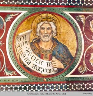 Maestà : Rahmenfiguren