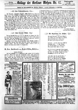 Beilage der Berliner Wespen Nr. 47