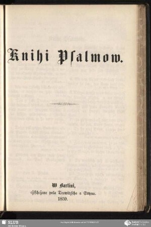 Knihi Psalmow