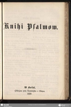 Knihi Psalmow