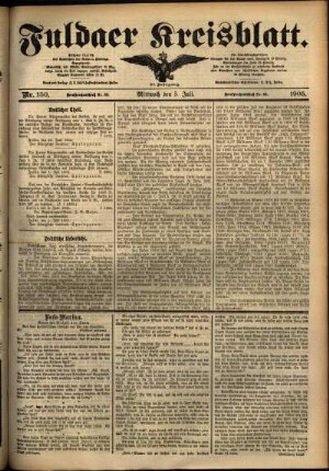 Ausgabe vom Mittwoch, den 05. Juli 1905.
