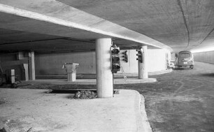 Bau der Tiefgarage am Schloßplatz.