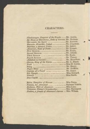 Characters
