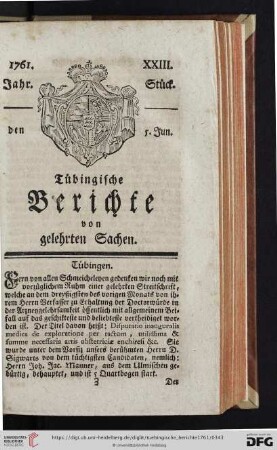 [XXIII.-XXVI. Stück] (Juni 1761)