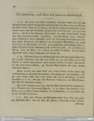 Der Zwanzig-, und Vier und zwanzig-Guldenfuß