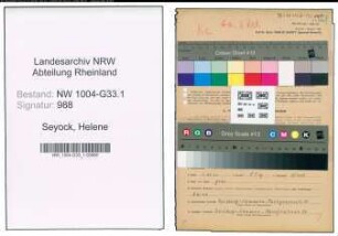 Entnazifizierung Helene Seyock , geb. 02.10.1894 (Lehrerin)