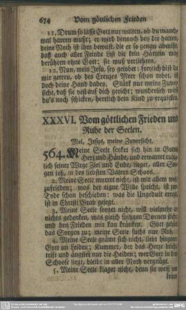 XXXVI. Vom göttlichen Frieden und Ruhe der Seelen