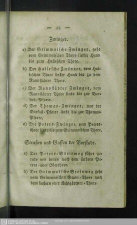 Straßen und Gassen der Vorstadt