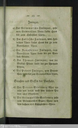 Straßen und Gassen der Vorstadt