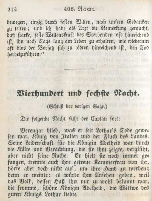Vierhundert und sechste Nacht