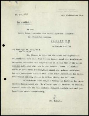 W. Wrede an G. Rodenwaldt