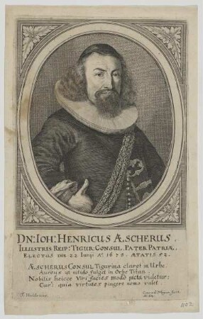 Bildnis des Ioh. Henricus Aescherus
