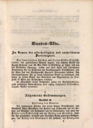 Die Civil- und Militair-Verfassung des Deutschen Bundes