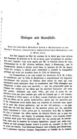 Beilagen und Actenstücke