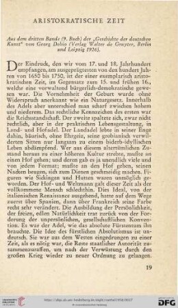Aristokratische Zeit