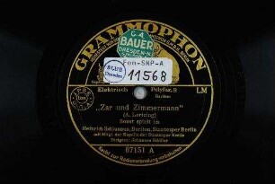 "Zar und Zimmermann" : Sonst spielt ich / (A. Lortzing)