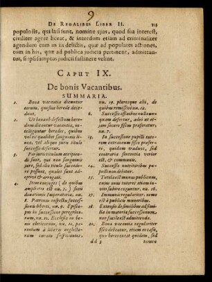 Caput IX. De bonis Vacantibus