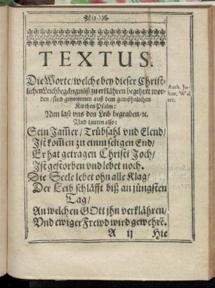 [Christliche Leichpredigt.]