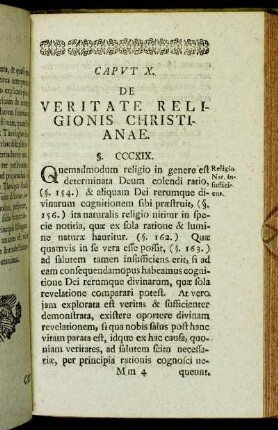 Caput X. De veritate religionis christianae.