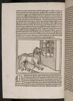 Des Königs Diener Respa, ein Verwandter Dimnas, vor dem eingekerkerten Dimna; (Kapite III: Vom Gerichtsverfahren gegen Dimna)