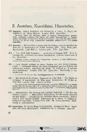 II. Ansichten, Kunstblätter, Historisches (Nr. 817-1034)