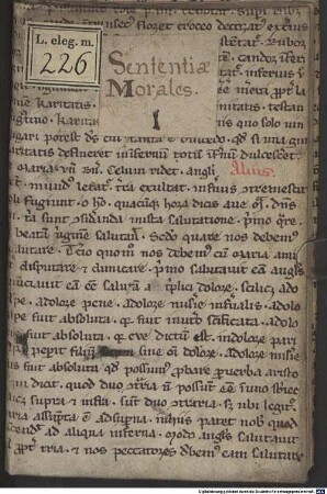 Sententiae veterum sapientum morales