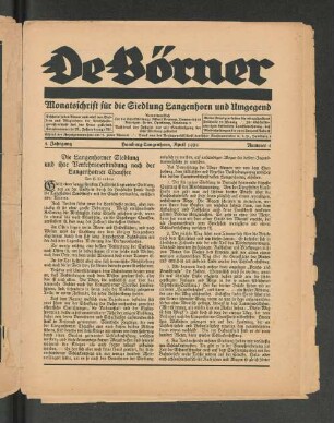 Die Langenhorner Siedlung und ihre Verkehrsverbindung nach der Langenhorner Chaussee