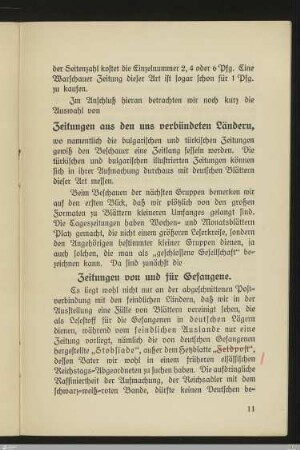 Zeitungen aus den uns verbündeten Ländern