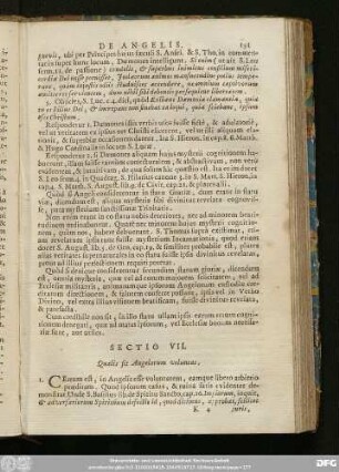 Sectio VII. Qualis sit Angelorum voluntas.